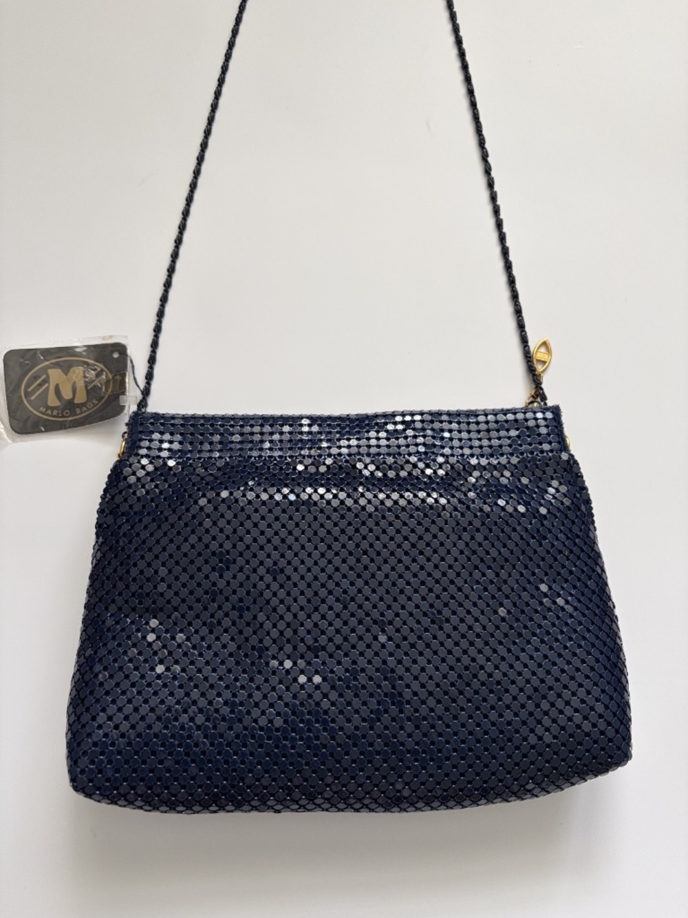Vintage Bags By Marlo Navy Mesh & Sequin Purse